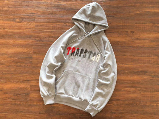 Trapstar Tracksuit Grey / Red / White