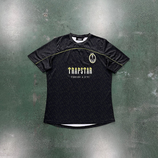 Trapstar Football Tee 'Black & Lime'